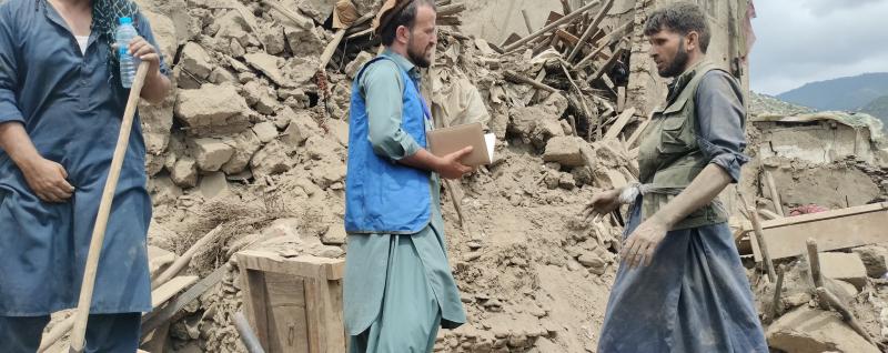 OCHR Surveyor Conducting a Rapid Needs Assessment Survey in Massoud Village of Nurgal District, Kunar Province