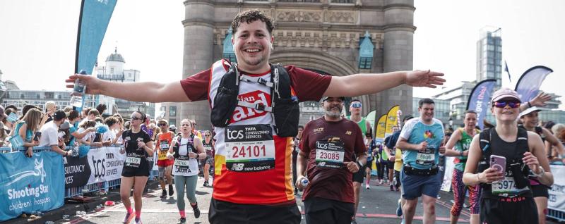 Christian Aid London Marathon 2026 runner Matt on Tower Bridge
